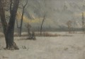 冬の風景 アメリカのアルバート・ビアシュタットの雪